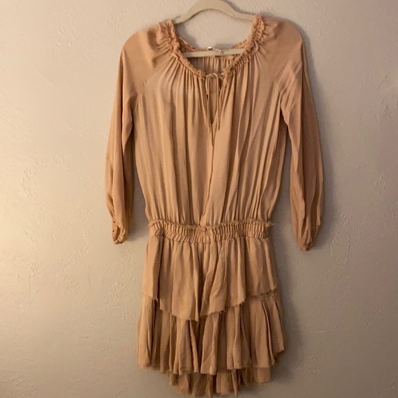 LoveShackFancy Silk Mini Dress - Picture 1 of 7